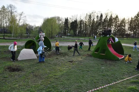 В Переславле ставят зеленые скульптуры
