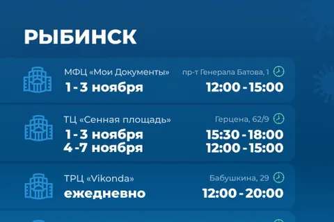 В Ярославле обнародовали график работы пунктов вакцинации в нерабочие дни