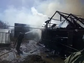 В Ярославской области дотла сгорел частный жилой дом