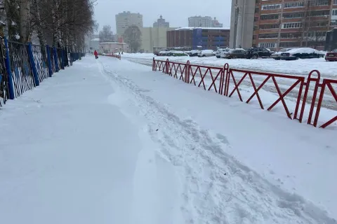 Тропки вместо тротуаров: по Ярославлю можно передвигаться только гуськом