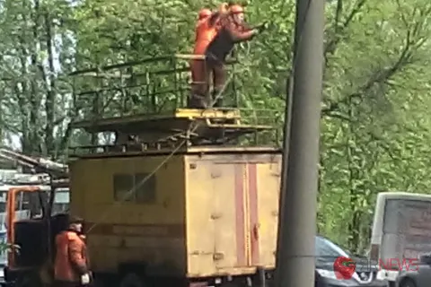 На Тутаевском шоссе на троллейбус N 3 рухнул столб