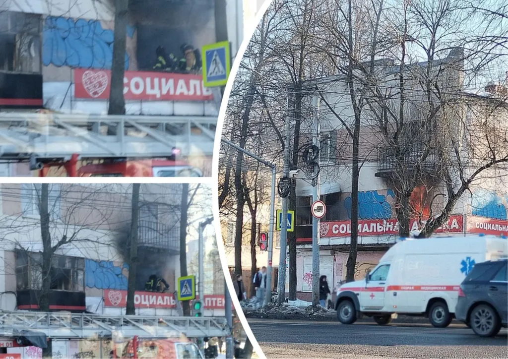 В Ярославле горит расселенный дом