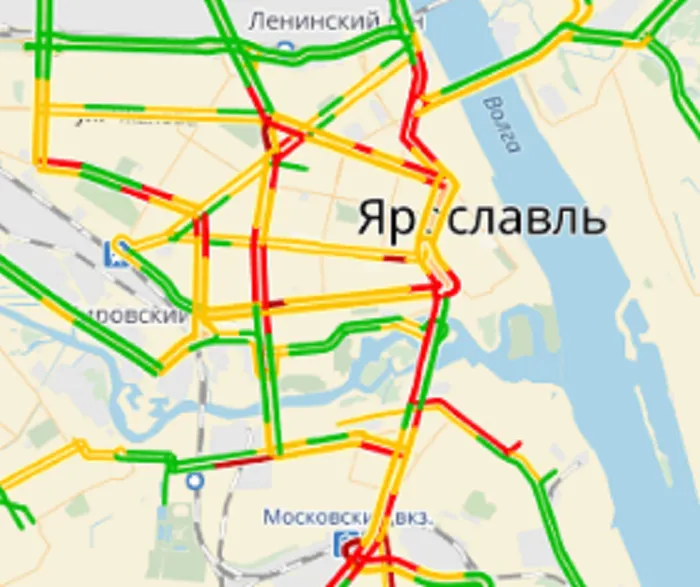 Ярославцы попали в пробки: Яндекс окрасился красным
