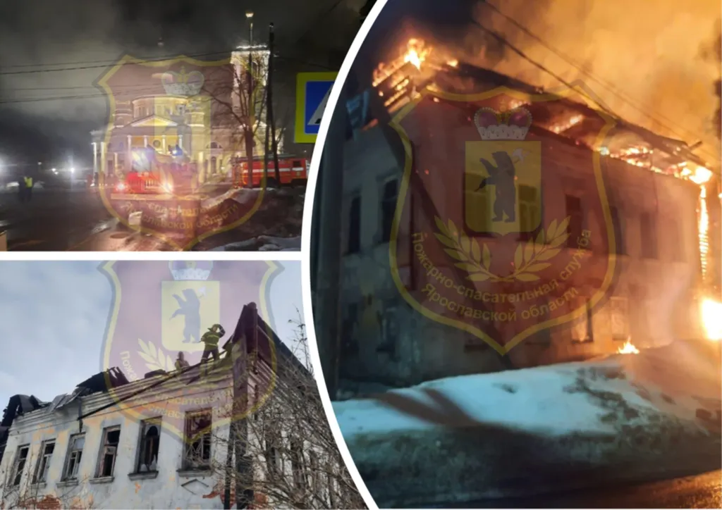Рядом с Успенским собором Мышкина сгорел дом