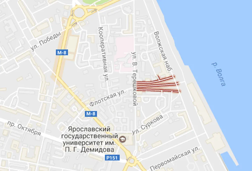 На Флотском спуске в Ярославле ограничено движение транспорта