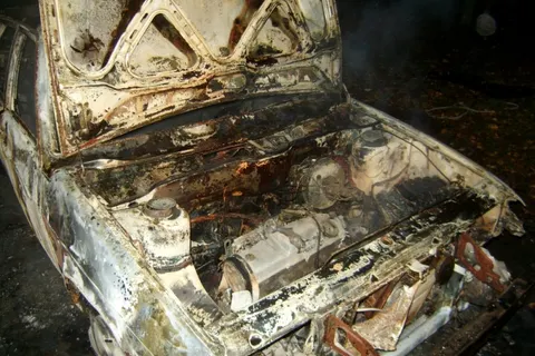 Ночью под Тутаевом сгорел автомобиль
