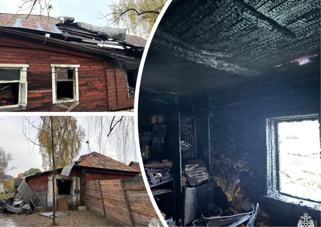 В Ярославле из-за неисправной проводки сгорел дом
