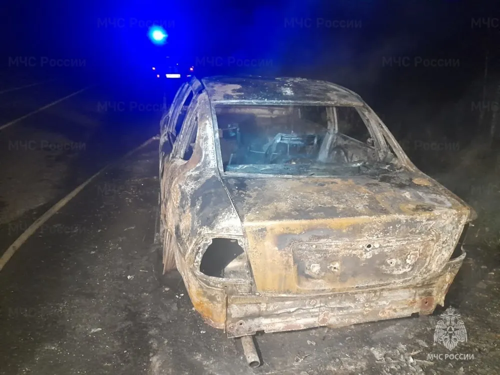 В Ярославской области во время пожара в легковушке погиб человек