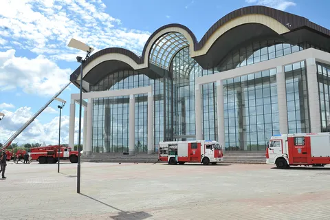 В КЗЦ «Миллениум» Ярославля прошли пожарные учения. Фоторепортаж