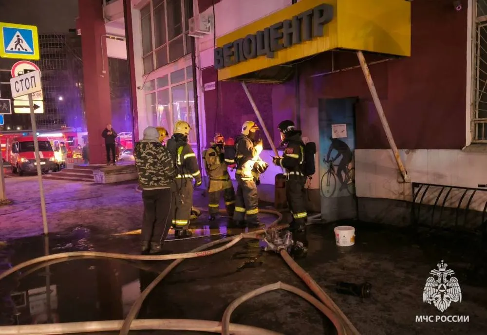 В Ярославле назвали причину пожара в магазине велосипедов