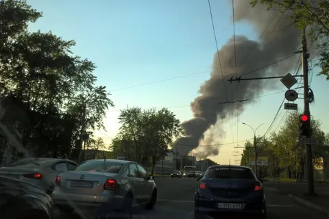 В Ярославле крупный пожар на Промышленной