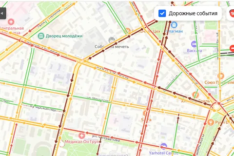 Ярославцы плывут домой по десятибалльным пробкам