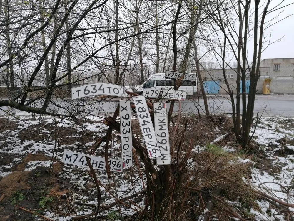 В Ярославле открыли кладбище утонувших номерных знаков