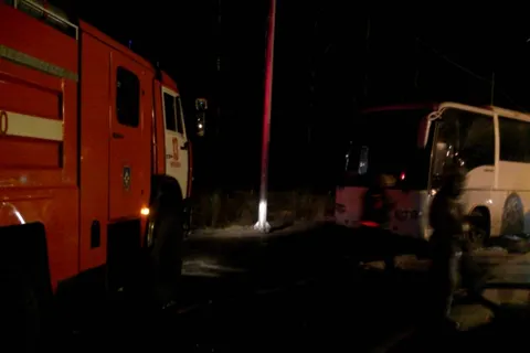 В Ярославской области прямо на ходу загорелся пассажирский автобус