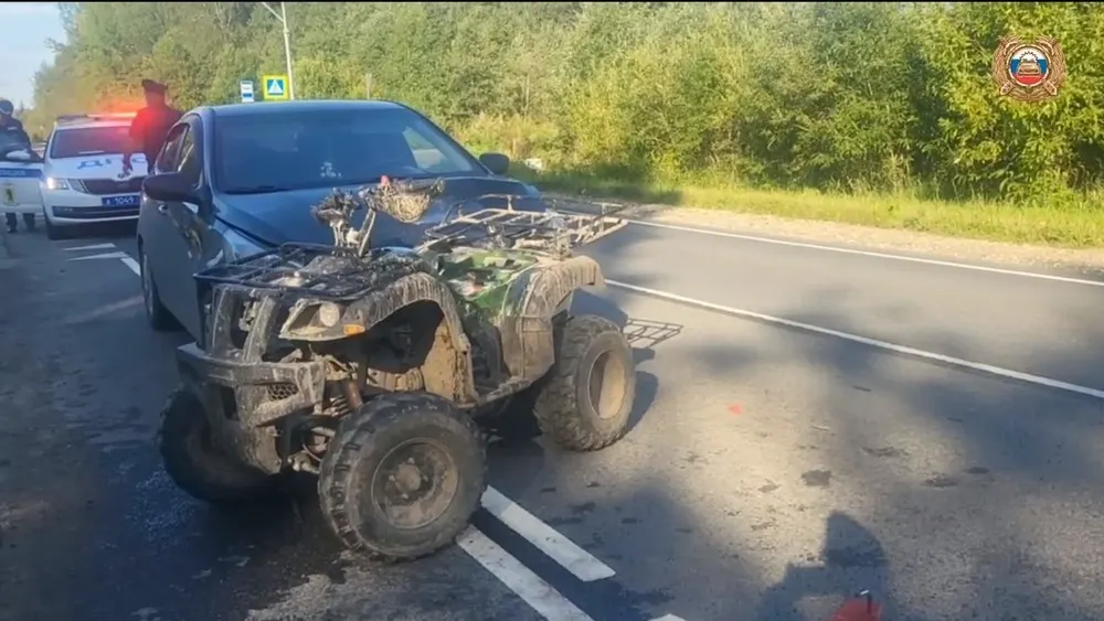В ДТП под Рыбинском пострадали несовершеннолетние на квадроцикле