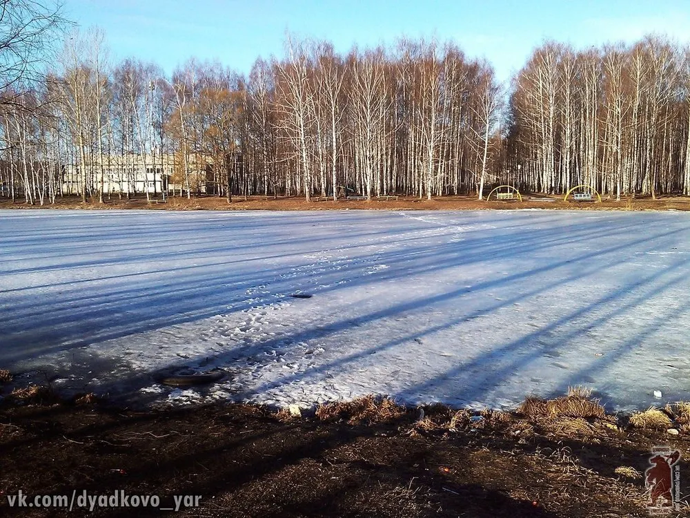 В Ярославле женщина провалилась под лед на пруду