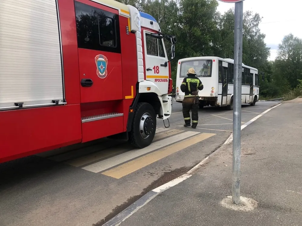 В Ярославле загорелся рейсовый автобус с пассажирами